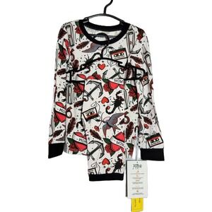 Fletch Bamboo Kids 3T Pajamas Set Long Sleeve Pants Tattoo Print NWT